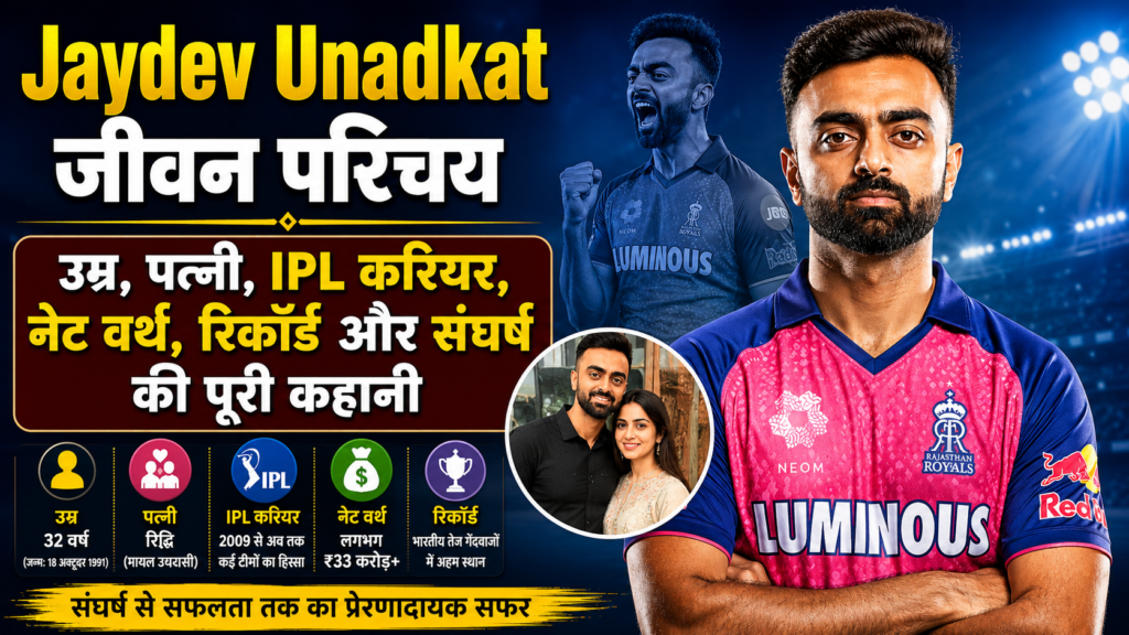 Jaydev Unadkat Biography in Hindi