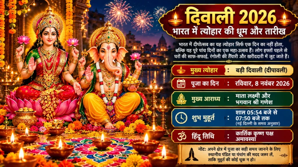 Diwali 2026 in India date confusion and laxmi puja shubh muhurat